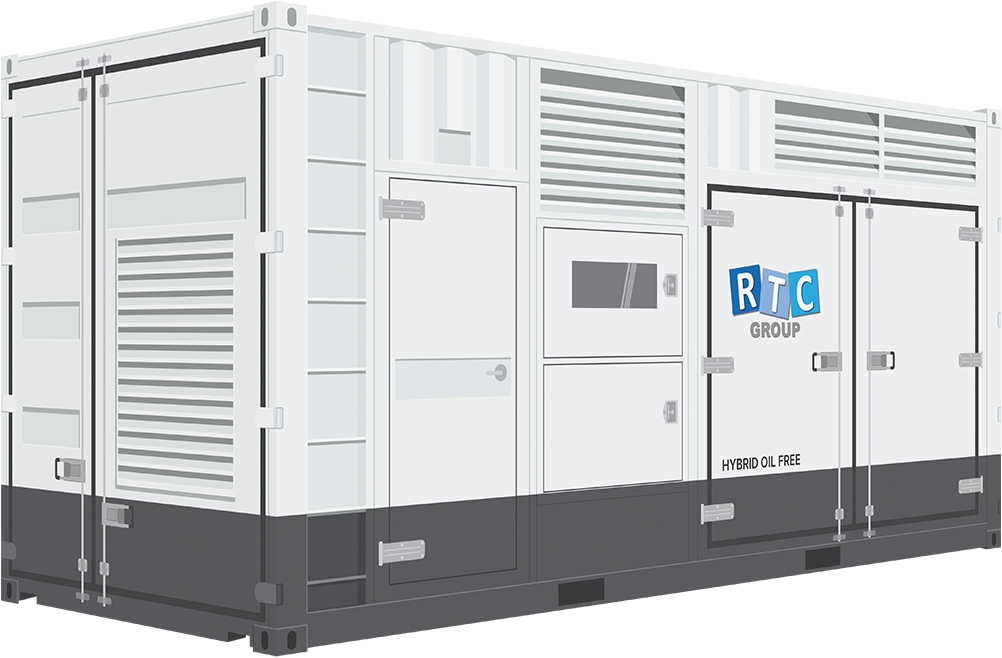RTC Rental 23.5 m³/min Hybrid 100% Oil Free Air Compressor Hire